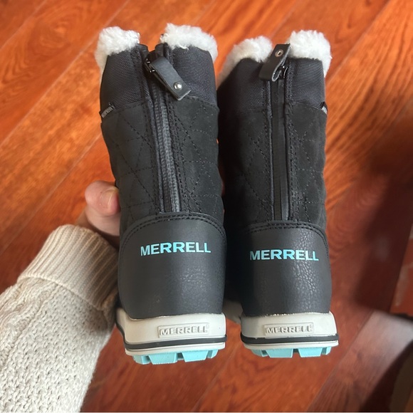 NWT MERRELL Heidi Waterproof Boot Size 11 Toddler Girl in Black - Picture 9 of 16
